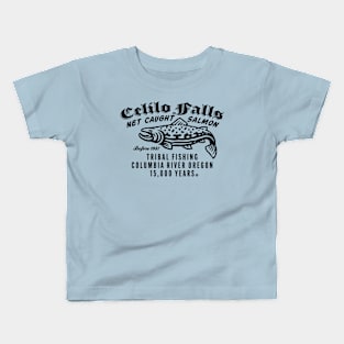 Celilo Falls Fishing Kids T-Shirt